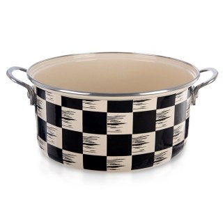 Garnek Emaliowany 5 L ORION SZACHOWNICA 26 cm Indukcja Zmywarka