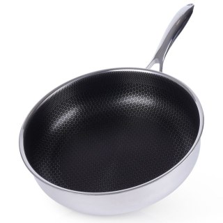Patelnia Stalowa Głęboka 28 cm ORION Nieprzywierająca do Piekarnika