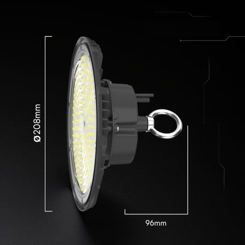Oprawa V-TAC LED UFO high bay IP65 ALU 155Lm/W 150W VT-91152 4000K 23250lm 5 lat gwarancji