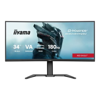 Monitor iiyama 34" G-Master GCB3484WQSU-B1 Red Eagle VA UWQHD 180Hz 2xHDMI DP HUB głośniki