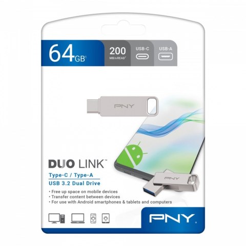 Pendrive 64GB USB 3 2 Duo-Link P-FDI64GDULINKTYC-GE