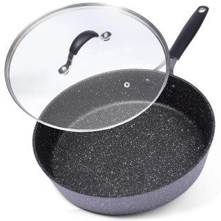 Patelnia Granitowa z Pokrywką 28 cm ORION Stoner Indukcja Piekarnik
