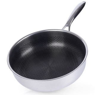 Patelnia Stalowa Głęboka 26 cm ORION Nieprzywierająca do Piekarnika
