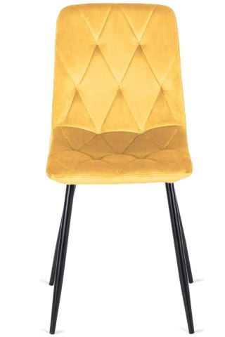 Krzesło tapicerowane BORGO VELVET MUSTARD