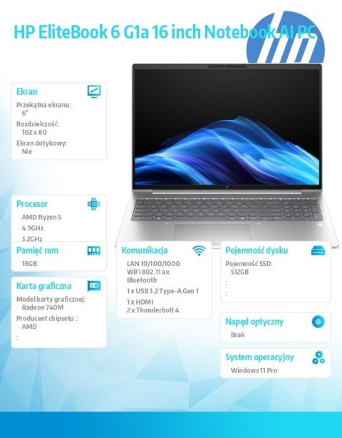 Notebook EliteBook G1a R5-220 512GB 16GB W11P 16 0 C51GSET