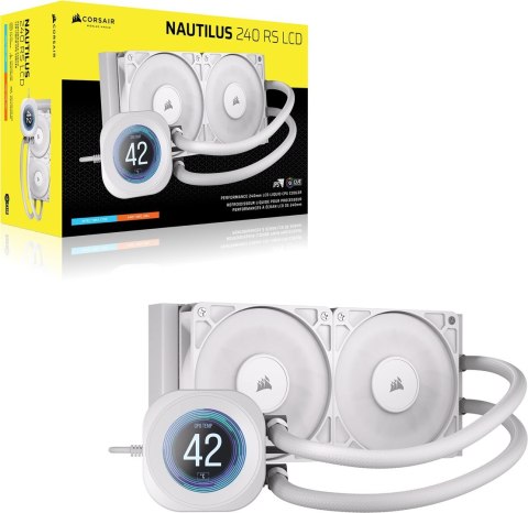 Chłodnica Wodna Corsair NAUTILUS 240 LCD Biały, 240mm