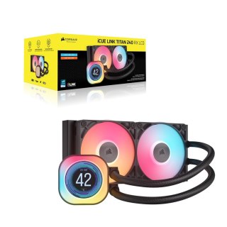 Chłodzenie wodne CORSAIR WAK iCUE LINK TITAN 240 RX LCD AIO 240mm