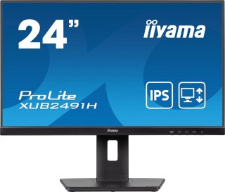 Monitor Iiyama ProLite XUB2491H-B1 24'' Protokół IPS - Płaski ekran - 60,5 cm