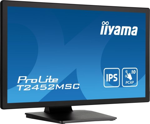 Monitor komputerowy iiyama ProLite T2452MSC-B1 23.8 cali 1920 x 1080 px Full HD LCD Ekran dotykowy Czarny