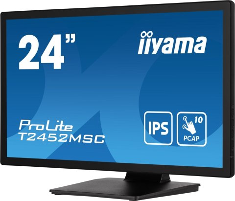 Monitor komputerowy iiyama ProLite T2452MSC-B1 23.8 cali 1920 x 1080 px Full HD LCD Ekran dotykowy Czarny