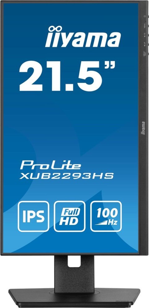 Iiyama ProLite XUB2293HS-B6 monitor komputerowy 54,6 cm (21.5") 1920 x 1080 px Full HD LED Czarny