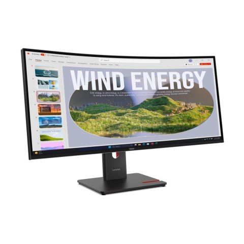 Monitor Lenovo ThinkVision T34WD-40 64AEGAT1EU_D LED display 86,4cm (34") 3440 x 1440 px Wide Quad HD Czarny