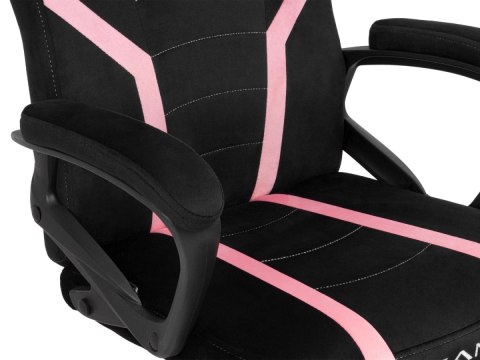 Fotel obrotowy do biurka MARIO ALCANTARA BLACK + PINK