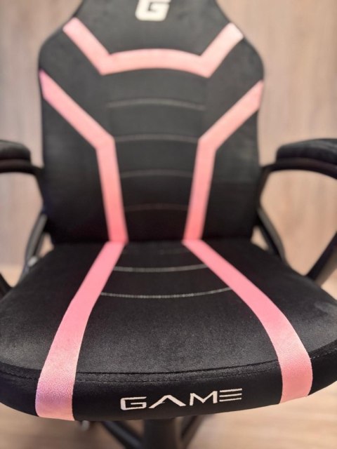 Fotel obrotowy do biurka MARIO ALCANTARA BLACK + PINK