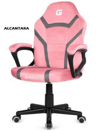 Fotel obrotowy do biurka MARIO ALCANTARA PINK + GREY