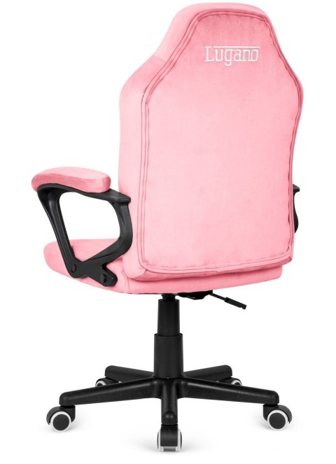 Fotel obrotowy do biurka MARIO ALCANTARA PINK + GREY