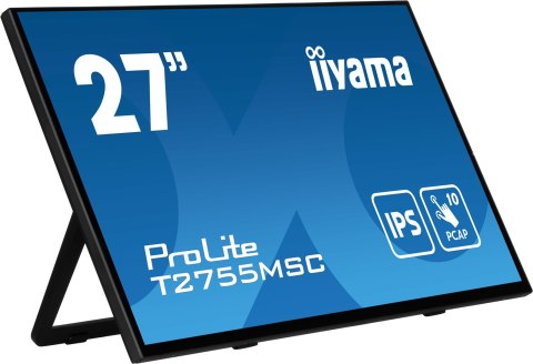 Iiyama ProLite T2755MSC-B1 monitor komputerowy 68,6 cm (27") 1920 x 1080 px Full HD LED Ekran dotykowy Blad Czarny