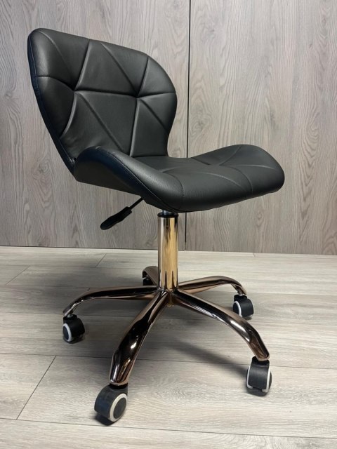 Krzesło obrotowe VASTO OFFICE PU BLACK ROSE GOLD