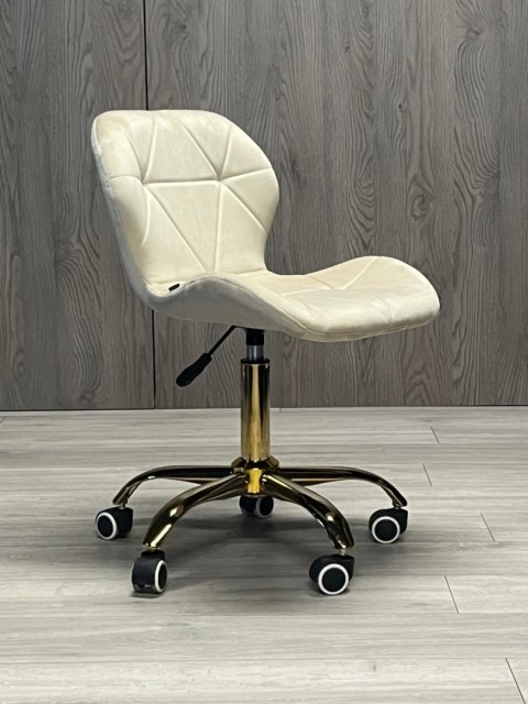 Krzesło obrotowe VASTO OFFICE VELVET BEIGE GOLD