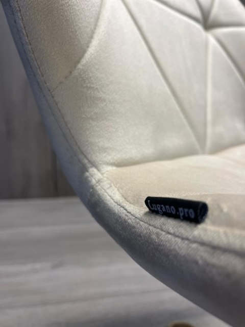 Krzesło obrotowe VASTO OFFICE VELVET BEIGE GOLD