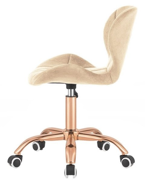 Krzesło obrotowe VASTO OFFICE VELVET BEIGE ROSE GOLD