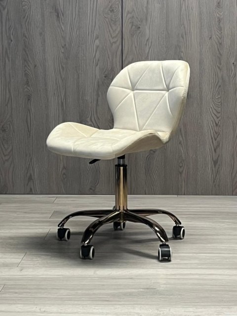 Krzesło obrotowe VASTO OFFICE VELVET BEIGE ROSE GOLD