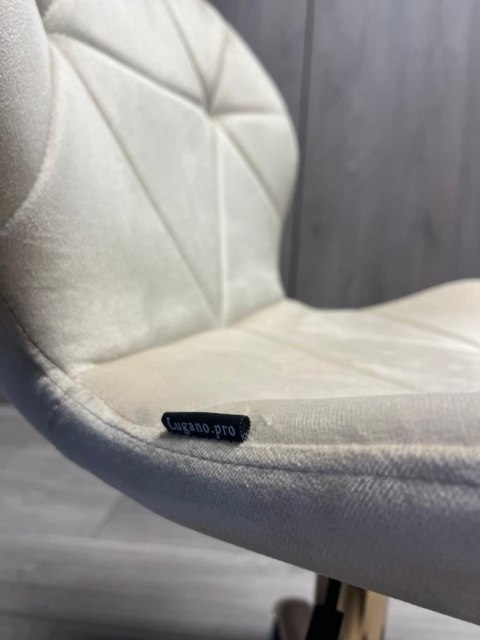 Krzesło obrotowe VASTO OFFICE VELVET BEIGE ROSE GOLD