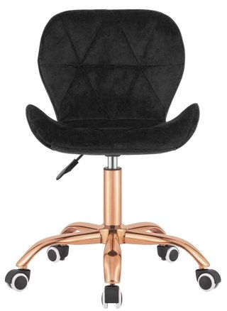 Krzesło obrotowe VASTO OFFICE VELVET BLACK ROSE GOLD