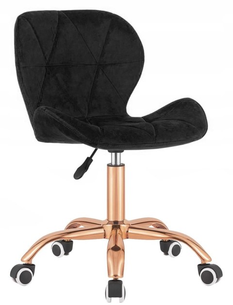 Krzesło obrotowe VASTO OFFICE VELVET BLACK ROSE GOLD