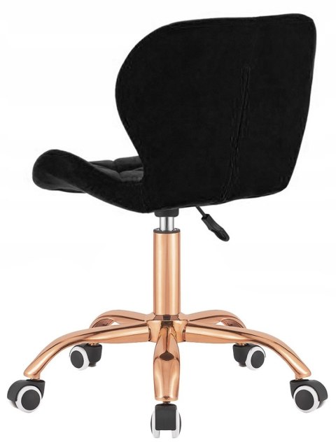 Krzesło obrotowe VASTO OFFICE VELVET BLACK ROSE GOLD