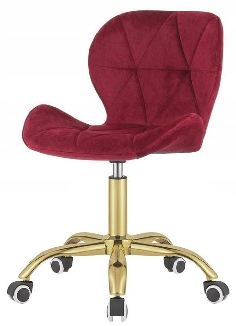 Krzesło obrotowe VASTO OFFICE VELVET BURGUNDY GOLD