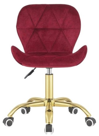 Krzesło obrotowe VASTO OFFICE VELVET BURGUNDY GOLD