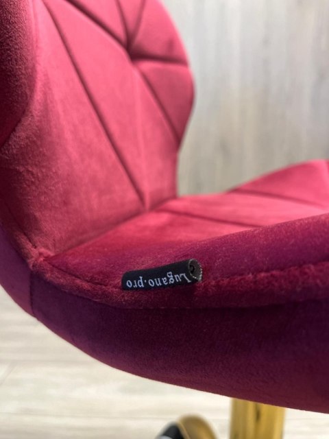 Krzesło obrotowe VASTO OFFICE VELVET BURGUNDY GOLD