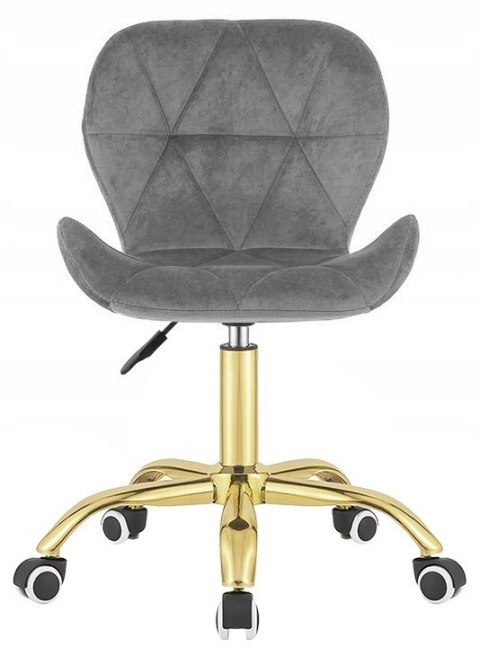Krzesło obrotowe VASTO OFFICE VELVET DARK GREY GOLD