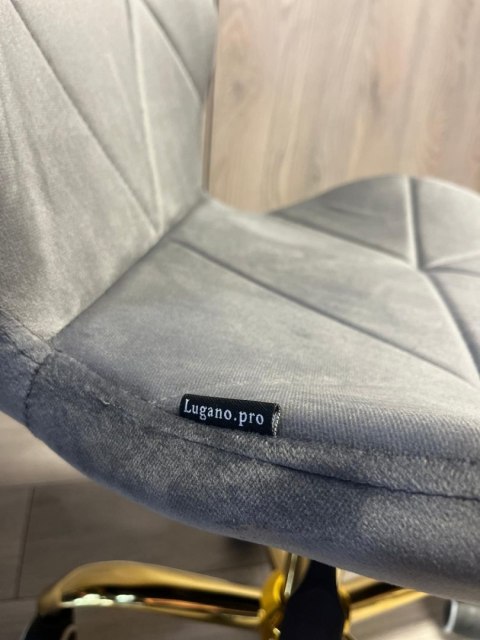 Krzesło obrotowe VASTO OFFICE VELVET DARK GREY GOLD