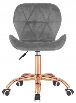 Krzesło obrotowe VASTO OFFICE VELVET DARK GREY ROSE GOLD