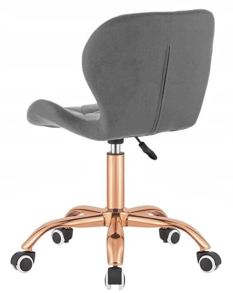 Krzesło obrotowe VASTO OFFICE VELVET DARK GREY ROSE GOLD