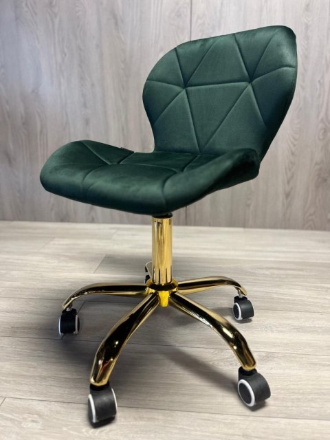 Krzesło obrotowe VASTO OFFICE VELVET FOREST GREEN GOLD