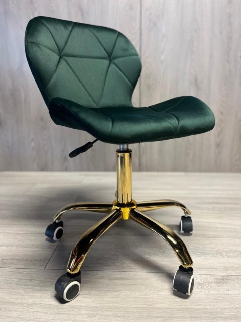 Krzesło obrotowe VASTO OFFICE VELVET FOREST GREEN GOLD