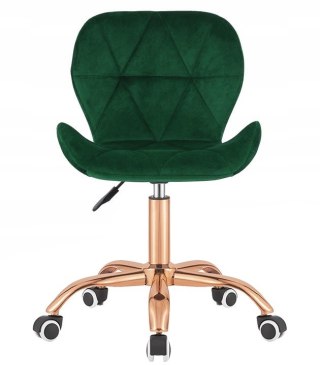 Krzesło obrotowe VASTO OFFICE VELVET FOREST GREEN ROSE GOLD