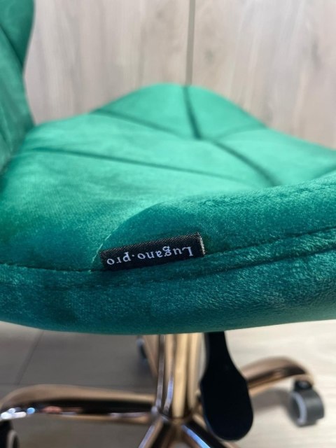 Krzesło obrotowe VASTO OFFICE VELVET GREEN ROSE GOLD