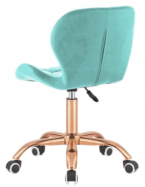 Krzesło obrotowe VASTO OFFICE VELVET MINT ROSE GOLD