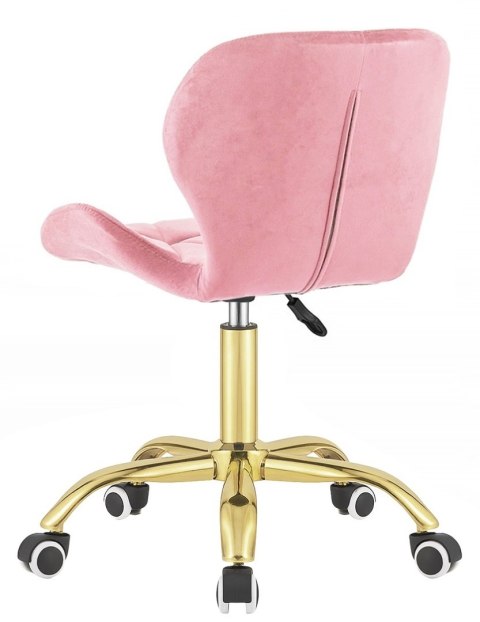 Krzesło obrotowe VASTO OFFICE VELVET PINK GOLD