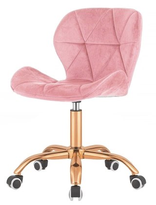 Krzesło obrotowe VASTO OFFICE VELVET PINK ROSE GOLD