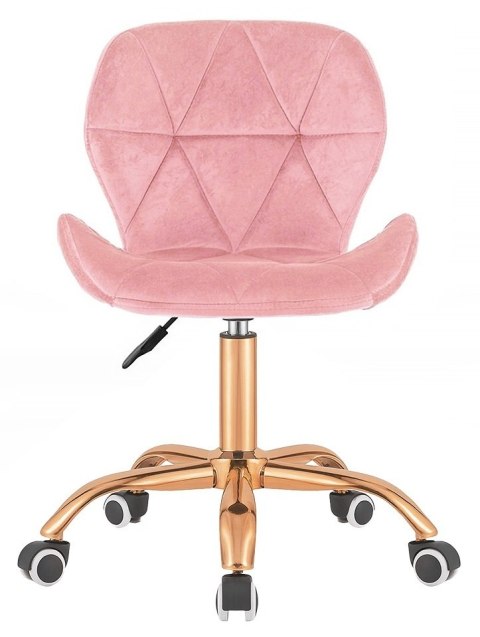 Krzesło obrotowe VASTO OFFICE VELVET PINK ROSE GOLD