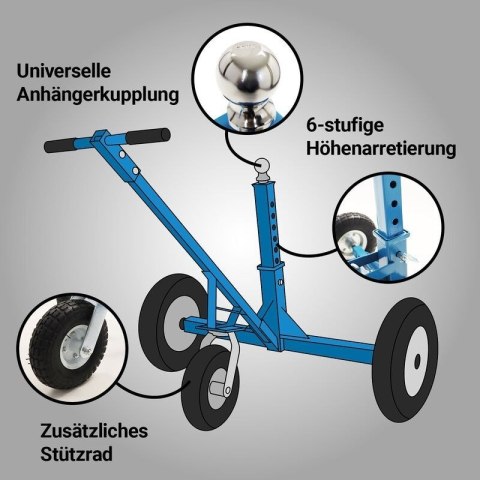 Koło manewrowe do przyczep podporowe z regulacją wysokości do 453kg