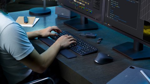 Zestaw bezprzewodowej klawiatury i myszki MX Keys S - grafitowy, wersja niemiecka