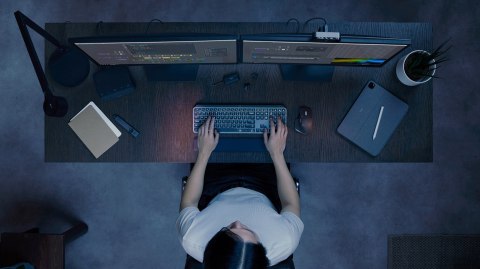 Zestaw bezprzewodowej klawiatury i myszki MX Keys S - grafitowy, wersja niemiecka