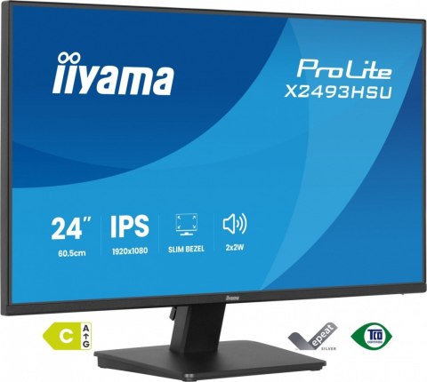 Monitor 24 cale X2493HSU-B1 IPS FHD HDMI DP 120Hz  1500:1  2xUSB  350cd  cienka ramka z 4 stron
