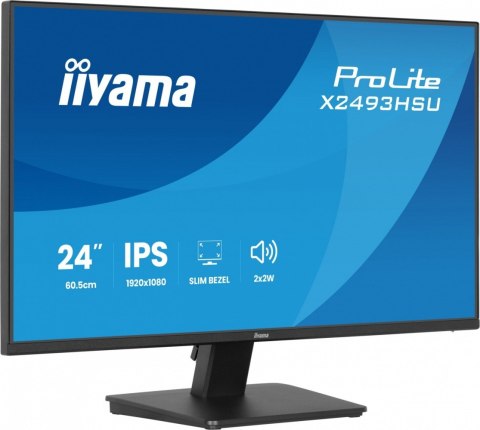 Monitor 24 cale X2493HSU-B1 IPS FHD HDMI DP 120Hz  1500:1  2xUSB  350cd  cienka ramka z 4 stron